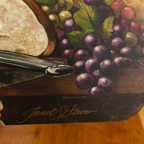 Set of 8 Vinyl Placemats Zinfandel Janet Stever Signed Made in USA - Picture 5 of 5